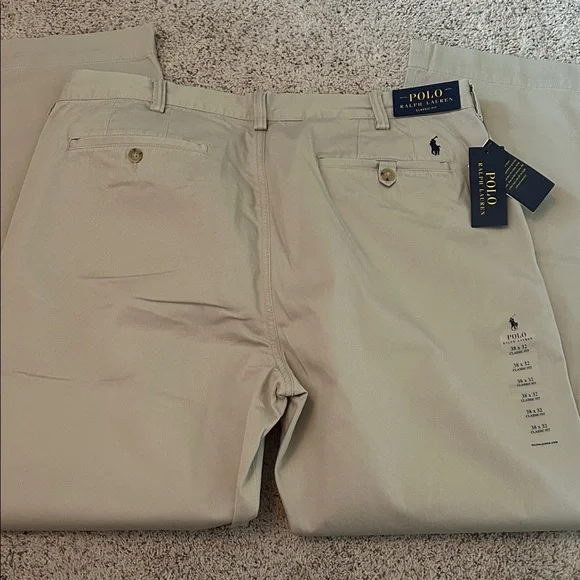Polo by Ralph Lauren Men's Khaki Chinos NWT Classic Fit W38 L32 Coin Pocket - Picture 11 of 11